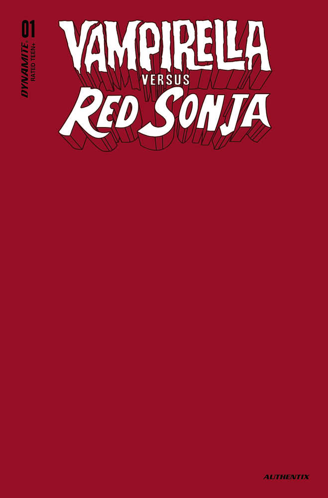 Vampirella vs Red Sonja #1 Cover S Foc Vampire Blood Red Blank