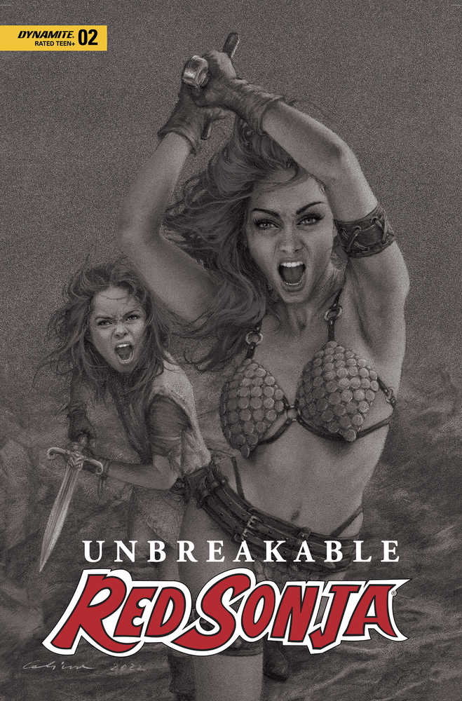Unbreakable Red Sonja #2 Cover Q 7 Copy Foc Variant Edition Celina Black & White