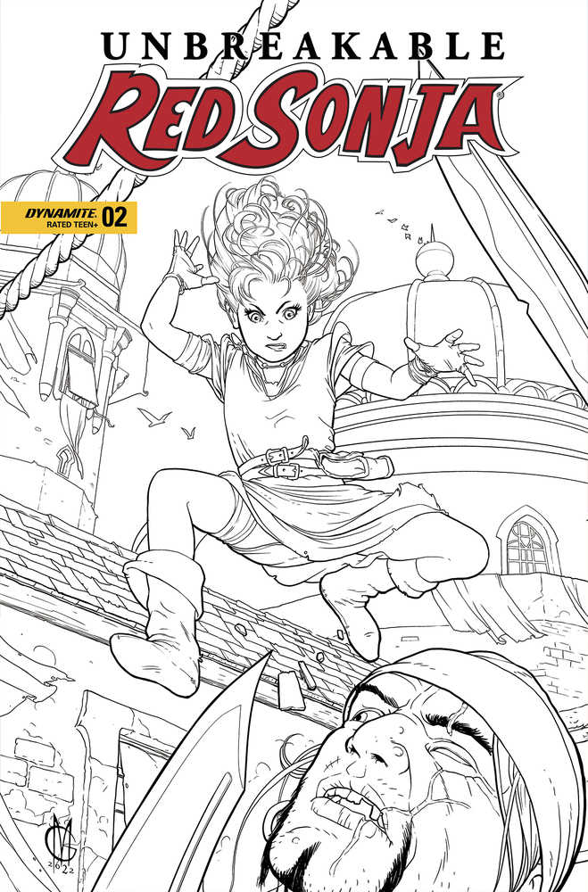 Unbreakable Red Sonja #2 Cover R 7 Copy Foc Variant Edition Matteoni Black & White