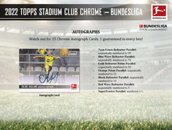 Topps 2022 Stadium Club Chrome Bundesliga Soccer Hobby Box