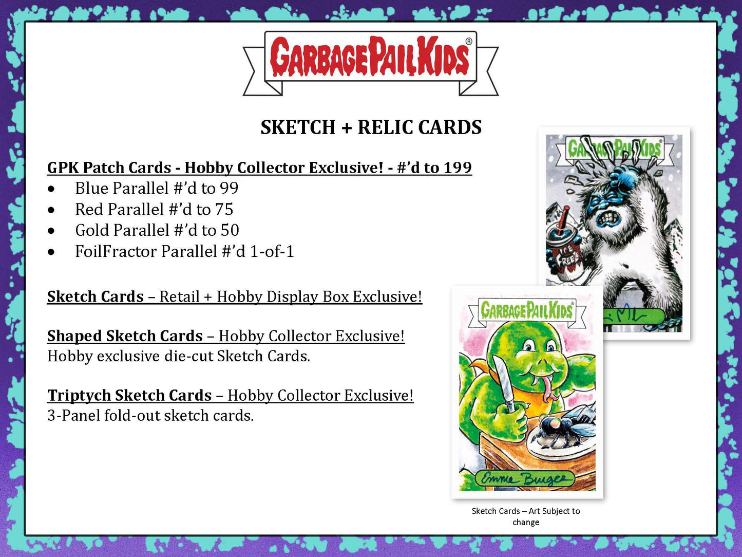 Topps 2022 Garbage Pail Kids Series 1 Book Worms Collector