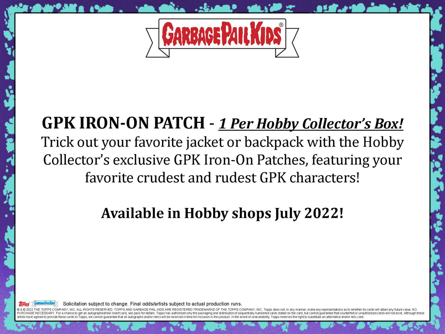Topps 2022 Garbage Pail Kids Series 1 Book Worms Collector