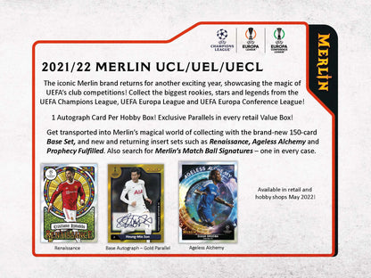 Topps 2021-22 Merlin Chrome UEFA Champions League Soccer Hobby Box