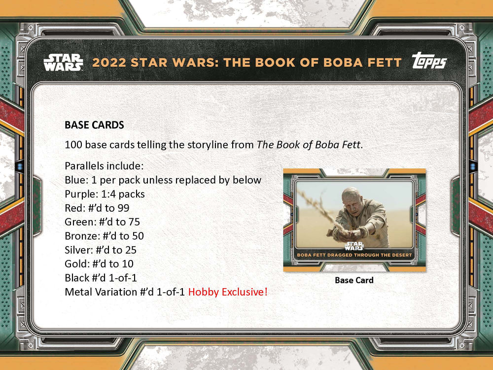 Topps 2022 Star Wars Book of Boba Fett Case of 12 Hobby Tin Boxes