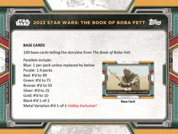 Topps 2022 Star Wars Book of Boba Fett Case of 12 Hobby Tin Boxes