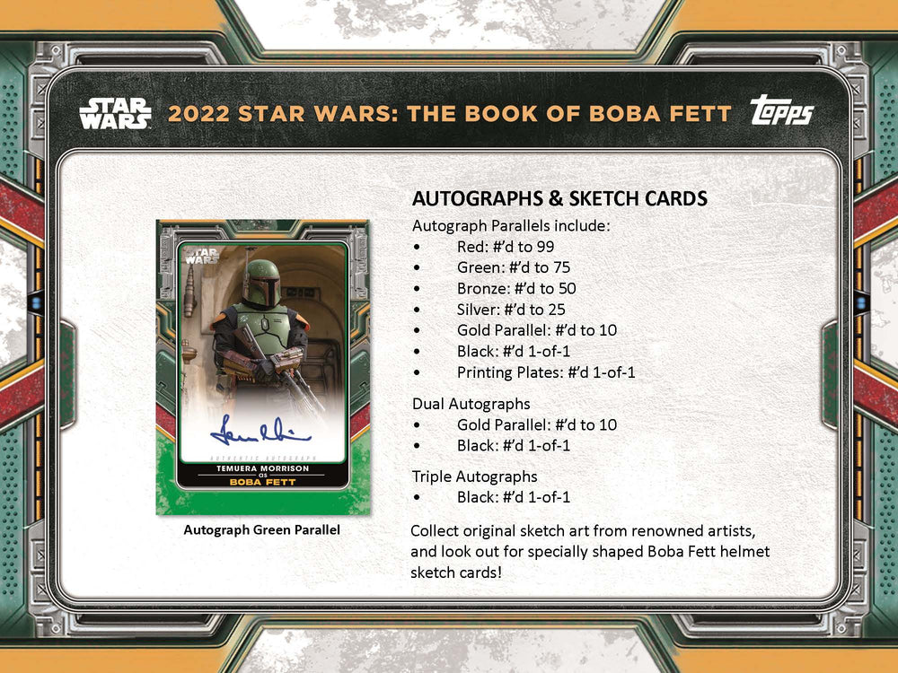 Topps 2022 Star Wars Book of Boba Fett Case of 12 Hobby Tin Boxes