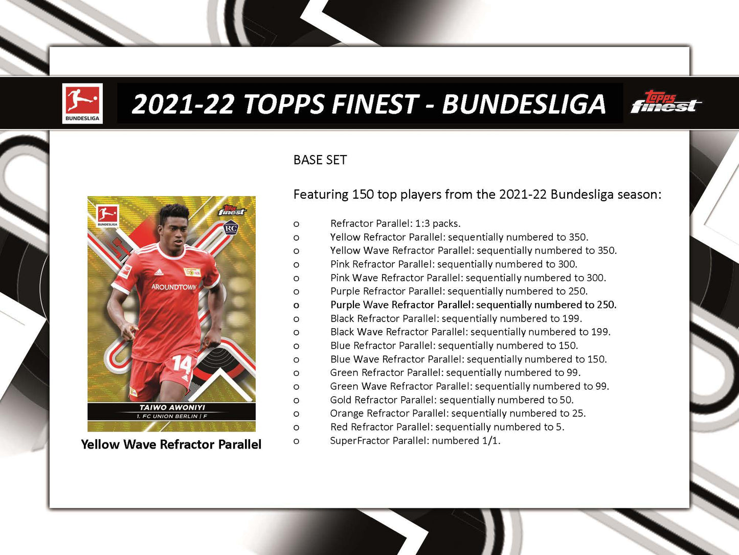 2021-22 Topps Finest Bundesliga Soccer Case of 8 Hobby Master Box