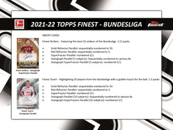 2021-22 Topps Finest Bundesliga Soccer Case of 8 Hobby Master Box