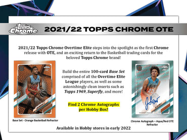 Topps 2021-22 Overtime Elite Chrome Basketball Hobby Box