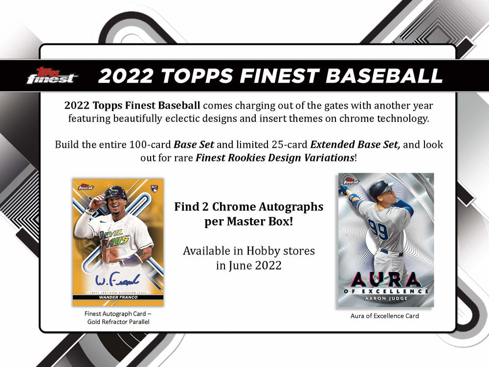 Topps 2022 Finest Baseball Hobby Master Box