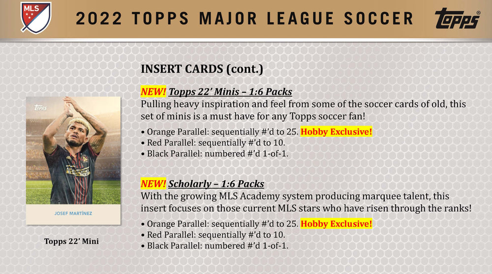 Topps 2022 MLS Major League Soccer Hobby Box