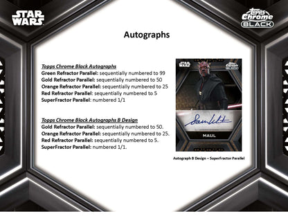 Topps 2022 Star Wars Chrome Black Hobby Box