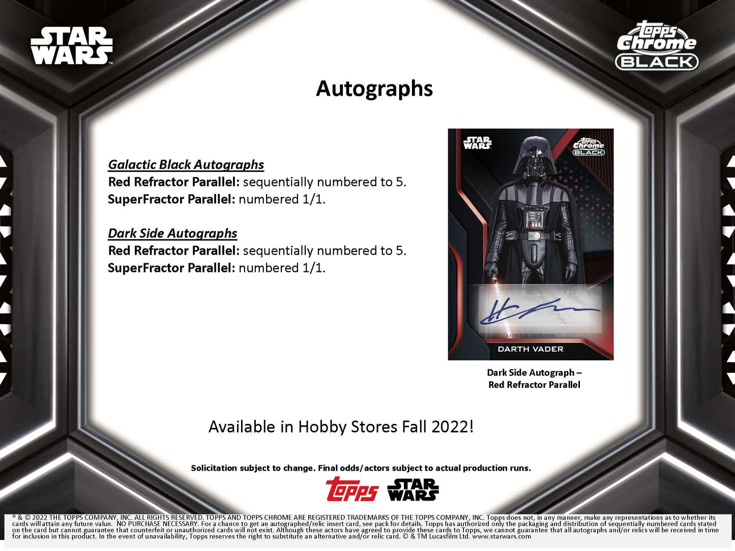 Topps 2022 Star Wars Chrome Black Hobby Box