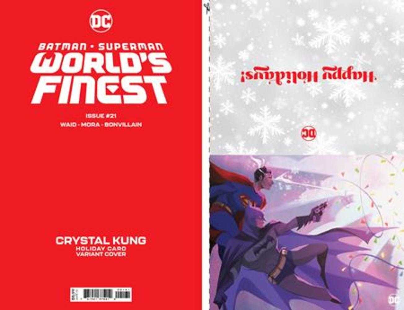 Batman Superman Worlds Finest #21 Cover C Crystal Kung DC Holiday Card Special Edition Variant