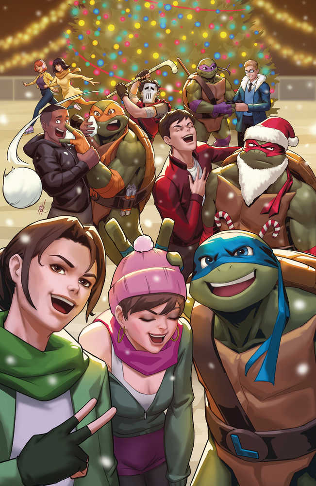 Mmpr Teenage Mutant Ninja Turtles II Black & White Edition #1 Cover D Holiday Variant Ejikure