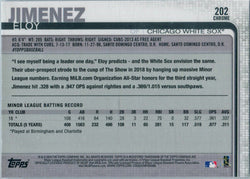 Topps Chrome Baseball 2019 Base Card 202 Eloy Jimenez