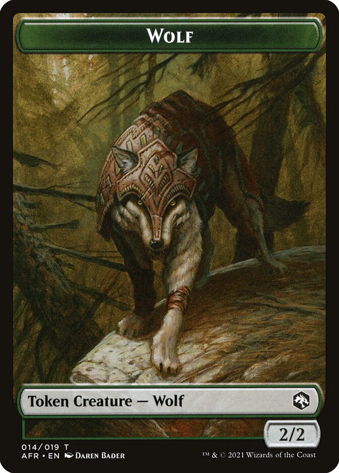 Germ // Wolf Double-Sided Token [Double Masters Tokens]