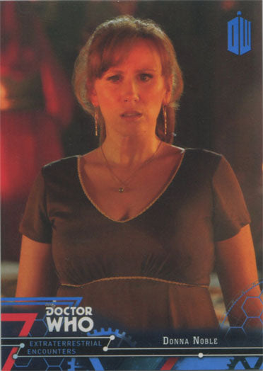 Doctor Who Extraterrestrial Encounters Blue Parallel Chase Card 21 #53/99