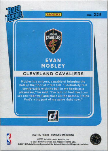 Panini Donruss Basketball 2020-21 Orange Laser Parallel Card 225 Evan Mobley