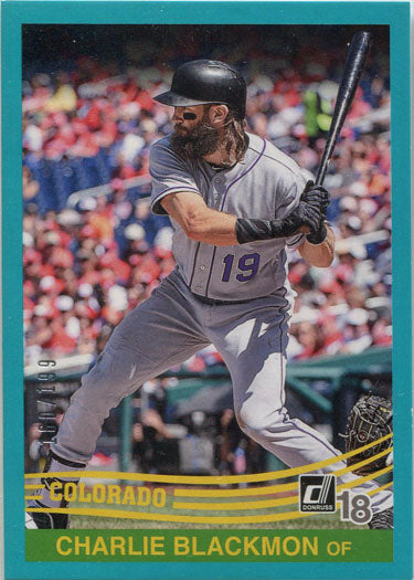 Panini Donruss Baseball 2018 Teal Parallel Card 235 Charlie Blackmon 160/199