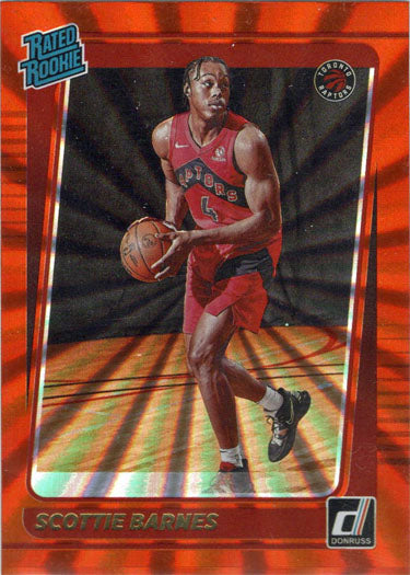 Panini Donruss Basketball 2021-22 Orange Laser Parallel Card 236 Scottie Barnes