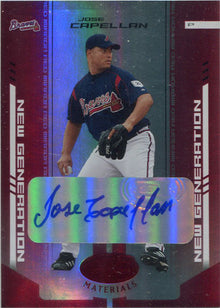 Leaf Certified Baseball 2002 Mirror Red Autograph Card 245 Jose Capellan 050/100