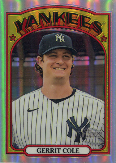 Topps Heritage Baseball 2021 Chrome Refractor Card 249 Gerrit Cole 134/572