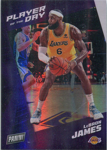 Panini Player of the Day 2021-22 Rainbow Parallel Base Card 24 LeBron James