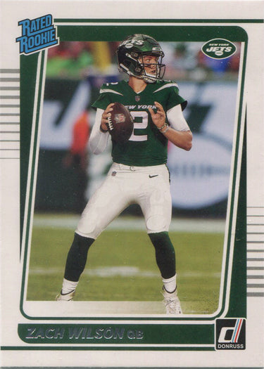 Panini Donruss Football 2021 Rated Rookie Base Card 252 Zach Wilson