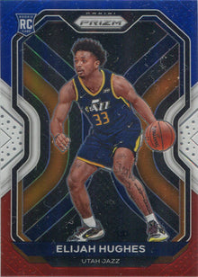 Panini Prizm Basketball 2020-21 Red White Blue Parallel Card 271 Elijah Hughes