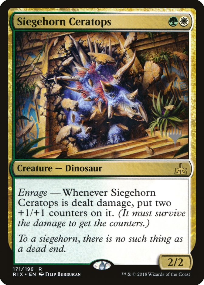 Siegehorn Ceratops (Promo Pack) [Rivals of Ixalan Promos]