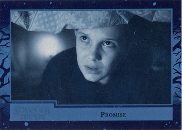 Stranger Things Season 1 Blue Parallel Base Card 27 "Promise" 59/99