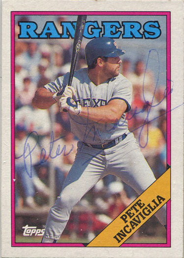 Topps Baseball 1988 Autographed Base Card 280 Pete Incaviglia