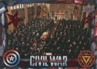 Captain America Civil War Red Foil Parallel Base 28 Chase Card #97/100