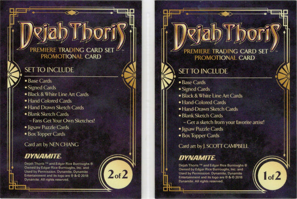 Dynamite 2019 Dejah Thoris Two Card Promotional Set