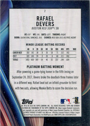 Bowman Platinum Baseball 2018 Base Card 2 Rafael Devers