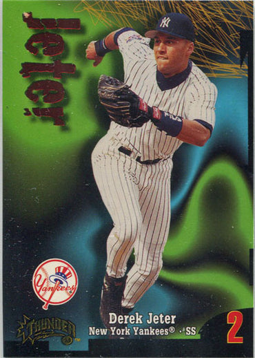 Skybox Thunder Baseball 1997 Base Card 2 Derek Jeter