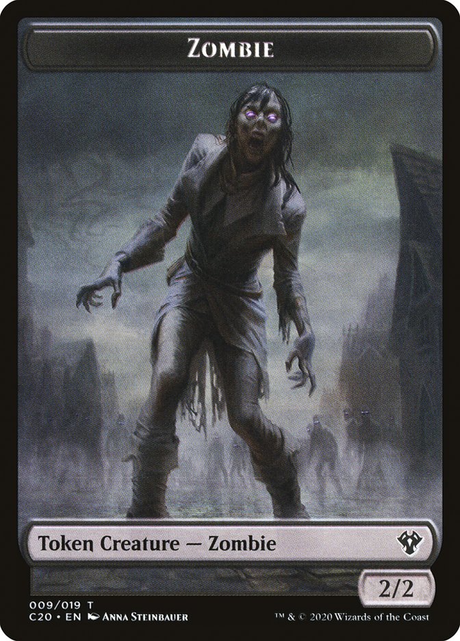 Human Soldier (005) // Zombie Double-Sided Token [Commander 2020 Tokens]