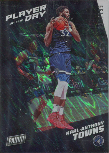Panini Player of the Day 2021-22 Lava Parallel Base Card 32 K-A Towns 020/199