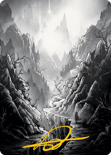 Mountain Art Card (Gold-Stamped Signature) [Innistrad: Midnight Hunt Art Series]