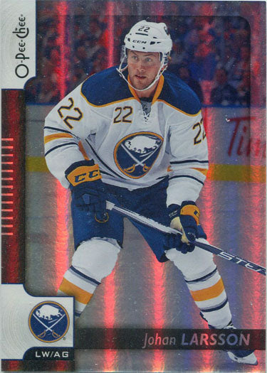 O-Pee-Chee Hockey 2017-18 Black Rainbow Parallel Card 336 Johan Larsson 008/100