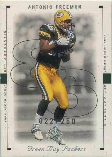 SP Authentic Football 1999 Excitement Base Parallel Card 33AE Antonio Freeman