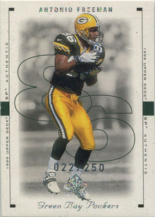 SP Authentic Football 1999 Excitement Base Parallel Card 33AE Antonio Freeman