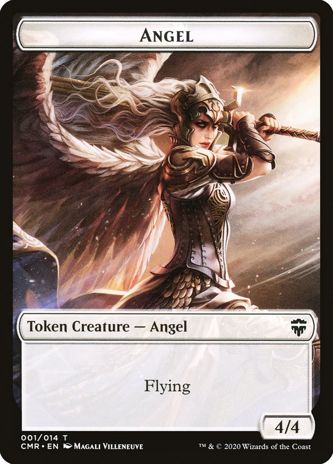 Angel // Horror Double-Sided Token [Commander Legends Tokens]