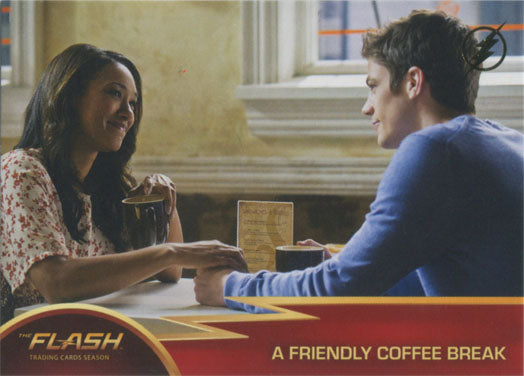 Flash Season 1 Gold Logo Parallel Chase Card #34 A Friendly Coffee Break