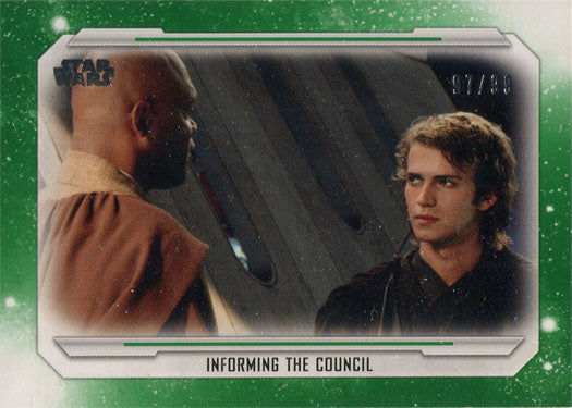 Star Wars Skywalker Saga Green Parallel Base Card 34 Informing the Council 97/99