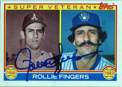 Topps Baseball 1983 Base Card Autograph 36 Rollie Fingers