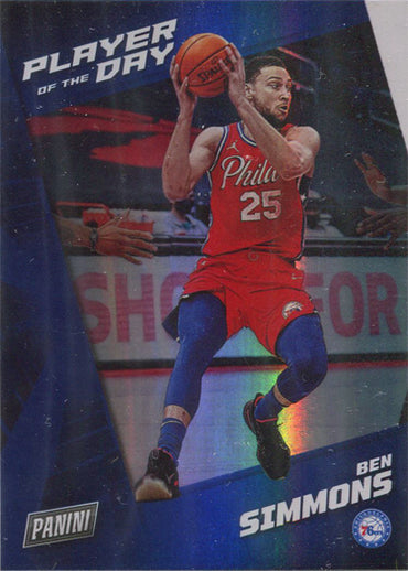 Panini Player of the Day 2021-22 Rainbow Parallel Base Card 37 Ben Simmons
