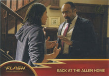 Flash Season 1 Gold Logo Parallel Chase Card #38 Back at the Allen Home