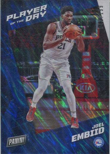 Panini Player of the Day 2021-22 Lava Parallel Base Card 38 Joel Embiid 042/199
